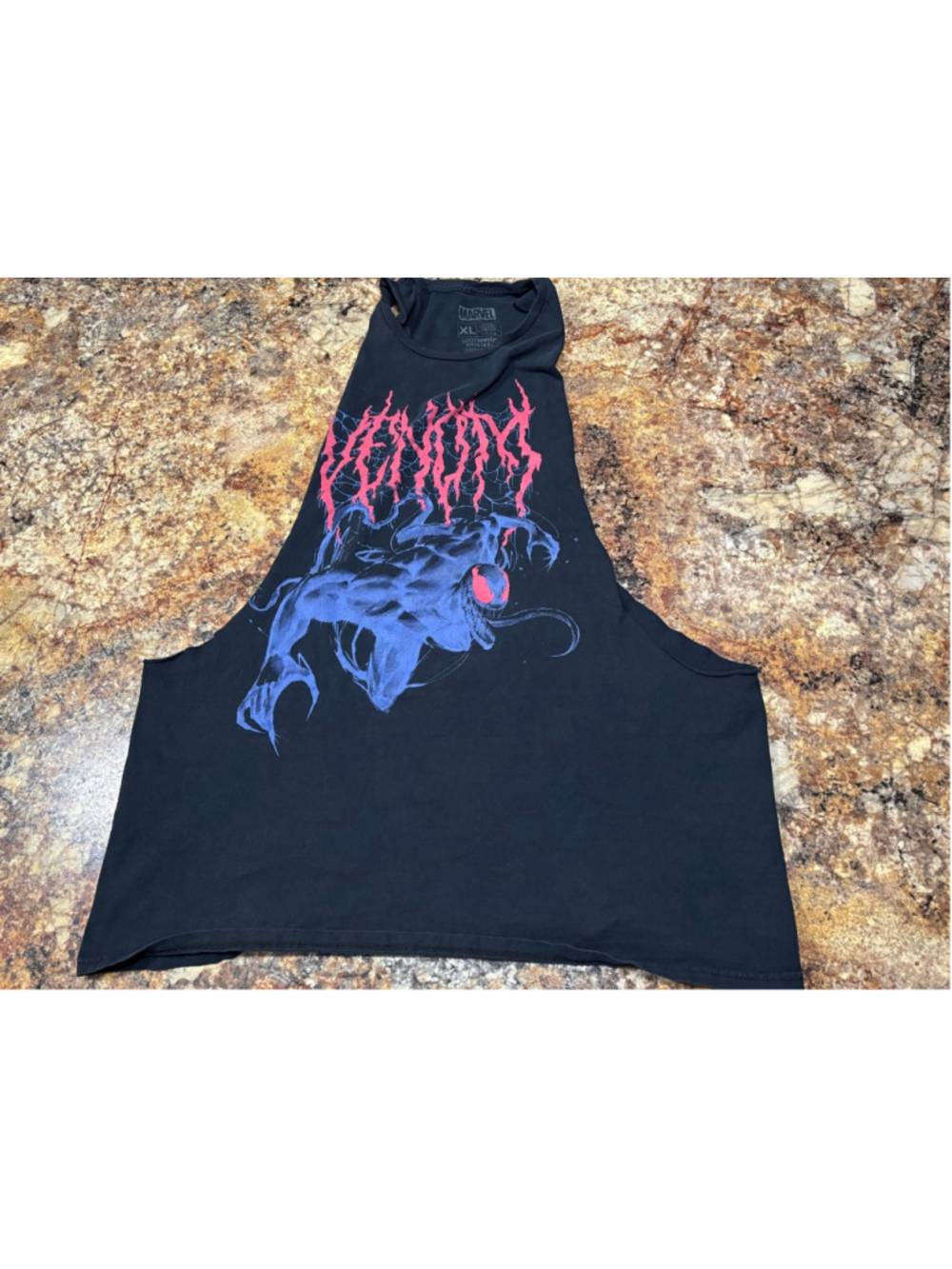 Marvel Venom Sleeveless Graphic Tank Top Black XL Lootwear Original